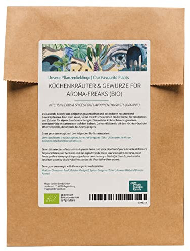 Unsere Pflanzenlieblinge: Küchenkräuter & Gewürze für Aroma-Freaks (Bio) - Samenset mit 6 exotischen Sorten aus der wundersamen Kräuterwelt- macht süchtig!