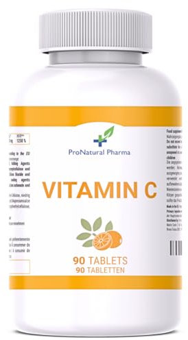 Vitamin C 1000 mg | 90 vegane Tabletten | 3 Monatsvorrat | Immunsystem | Müdigkeit und Stress