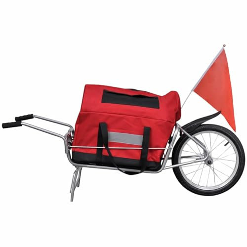 Gecheer Cykeltrailer, ett hjul med förvaringsväska cykelvagn, lastcykel, släpvagn, camping, bagage, förvaring, transporter