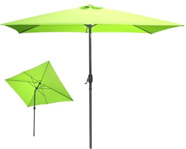Meublorama Sombrilla inclinable Rectangular Verde Manzana 200x300 cm