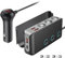 OOWOLF Caricatore accendisigari QC 3.0 140W 12V/24V,Accendisigari usb Interruttore di alimentazione caricabatterie per auto,3 DC socket splitter 4 porte USB distributore auto per smartphone,tablet,GPS