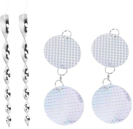 Gogogmee Barre Riflettenti Orchard Silver Strumento Per Allontanare Gli Uccelli Sicuro Per Gli Uccelli