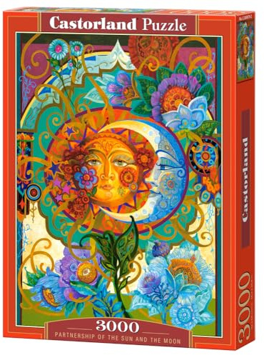 CASTORLAND 3000 Piece Jigsaw Puzzles, Partnership of The Sun and The Moon, Art. Puzzle, Adult Puzzle, Castorland C-300679-2