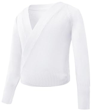 Scaldacuore Danza Maglione avvolgente da ragazza Top da ballo Ballerina calda e spessa Cardigan lavorato a maglia a maniche lunghe Vestito for bambini Allenamento di classe Abbigliamento di base Rosa(