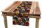 ABAKUHAUS afrikanisch Tischläufer, Abstrakte Paisley Motive, Esszimmer Küche Rechteckiger Dekorativer Tischläufer, 40 x 180 cm, Bordeauxrot Aprikose