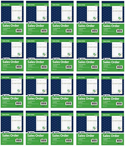Adams Sales Order Book, 2-Part, Carbonless, White/Canary, 5-9/16 x 8-7/16 Inches, 50 Sets per Book (DC5805) (20)