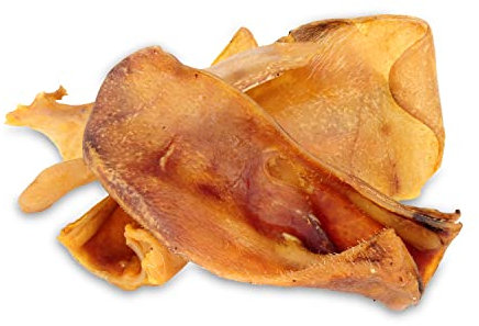 Hey Pets Schweineohren für Hunde & Welpen, Beste Hunde Leckerlis, Ideale Zahnreinigung, 100% natürlich, getreidefrei, Kauartikel, Kausnack (Beutel mit 10 Stück)