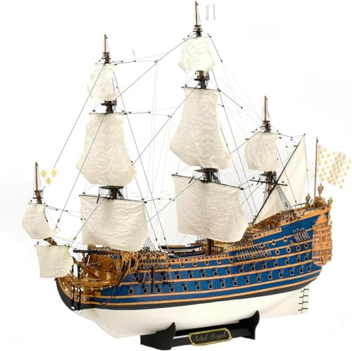 Artesanía Latina - Maquette de Bateau en Bois - Navire de Guerre Français, Soleil Royal - Modèle 22904, Échelle 1:72 - Maquettes à Assembler - Niveau Expert