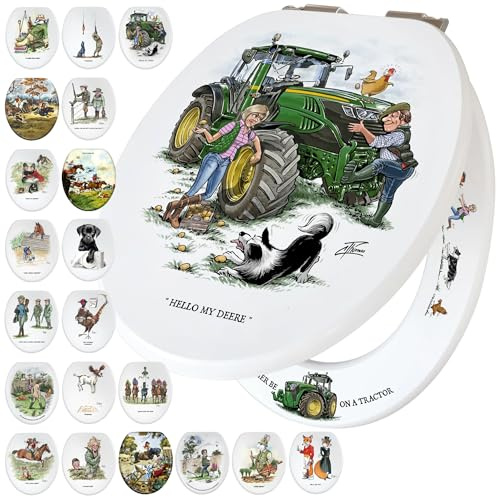 Looprints Toilettensitz mit Absenkautomatik, für Zuhause und Badezimmer, Landhaus- und Bauernhaus-Dekoration, Geschenk für Mama und Papa (Traktor)