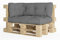chilly pilley® Palettenauflage UV Wasserabweisend Leinenoptik Schaumflocken Palettenkissen auf Palettensofa Palettenpolster auf Palettenmöbel Rückenlehne Sitzkissen (3er Set Grau)