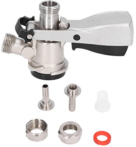 Acoplador de Barril de Cerveza, G5/8 Tipo D Acoplador de Barril Sankey Acero Inoxidable 304 Sankey Kegerator, Sistema D Acoplador de Barril Distribuidor de Grifo de Barril de Cerveza para Herramienta