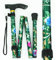 BeGrit Bastón Plegable Mujer Bastones para Caminar de Aluminio Diseño Floral Ajustable de Diseño
