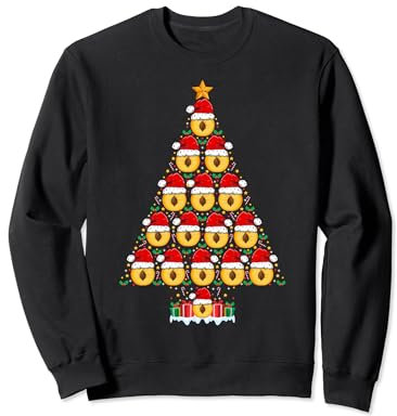 Nectarine Christmas Tree Lights Santa Hat Nectarine Xmas Sweatshirt