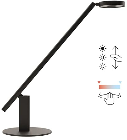 Luctra Table Lite LED design skrivbordslampa dimbar, geststyrd, HCL, 900lm, 2 700K till 6 500K, 921401, svart