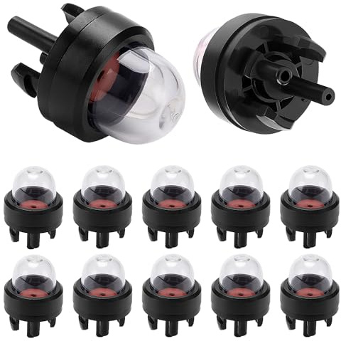 VooGenzek 10 stycken snap-in primer bulb pump, allmän snap-in primer, bränslelampa, förgasare primerpump, bränsleglödlampor, motorsågar fläkt trimmerförgasare, motorsense gräsklippare