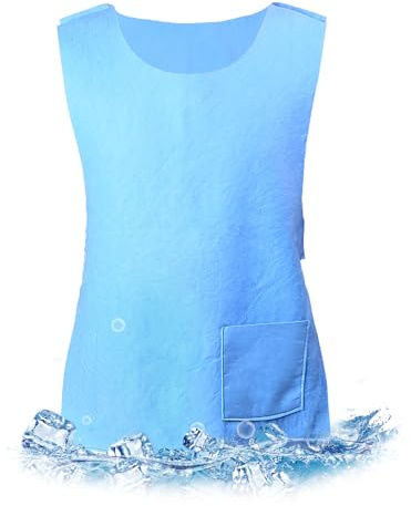 YCWF Cooling Ice Vest for Men Women,PVA Water Activated Evaporative Cool Cold Vest for Hot Weather Working Running