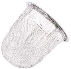 Infusor de té de acero inoxidable, colador de malla de repuesto para tetera de metal, filtro de té reutilizable, tinte de hojas de té para hierbas de hojas sueltas (6 cm)