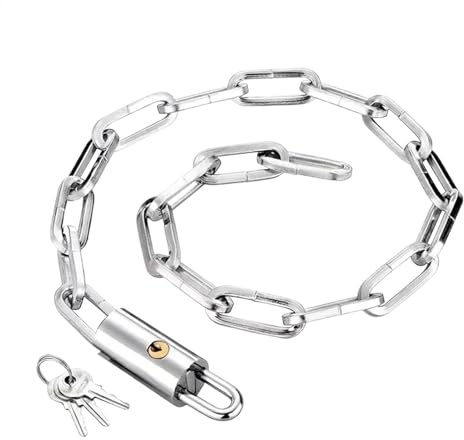 Candado para cadena de bicicleta, candado de cadena de motocicleta, candado antirrobo para bicicleta, cadena de seguridad resistente, accesorios de bicicleta extra largos para la puerta