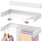 SYKIARIOL Wall Mounted Clothes Rack, Retractable Clothes Drying Rack for Indoor Outdoor Space Saving Laundry Drying Rack with 5 rods, Foldable Clothes Airer, Clothes Dryer For Towels, 80cm, White