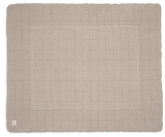 Jollein Krabbeldecke für Baby – Box Teddy – Warm Sand – Laufgittereinlage – 75x95 cm – OEKO-TEX Zertifiziert – Kuschelig Weich – Spieldecke Baby