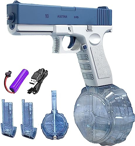 Pistola de Agua Eléctrica para Adultos y Niños,Pistola de Agua Automática,Pistola de Agua de Gran Capacidad para Actividades al Aire Libre en Verano Fiesta en la Piscina en la Playa