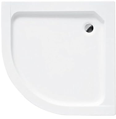 Duschkar kvartscirkel 90x90 cm ALEX integrerat akrylförkläde + fötter + avloppsarmatur fi 50 duschkar för platt duschkabin