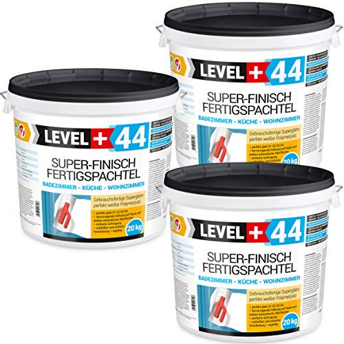 Super Finish Spachtel 60kg Fertigspachtel Q4 Perfekt Glätt Flächen Füll für Küche Bad Wohnzimmer RM44