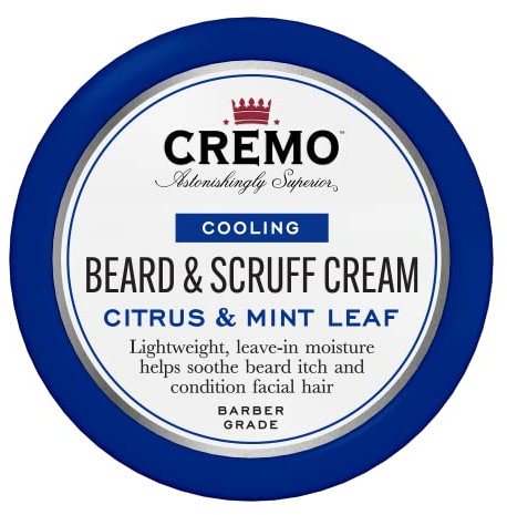 CREMO - Cooling Beard & Scruff Cream For Men - Lightweight Refreshing Beard Cream - 113g