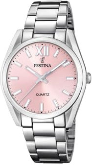 Festina Damen Analog Quarz Uhr mit Edelstahl Armband F20622/2