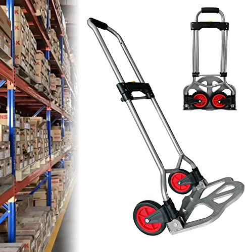 ACXIN - Carrello portapacchi, con manico estraibile e 2 ruote, carrello pieghevole, portata fino a 60 kg, 95 x 38 x 38,5 cm
