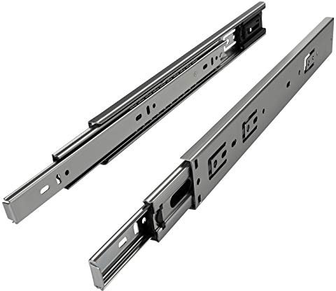 4 Paar Vollauszüge KV2-35-H45-L500-SE mit Selbsteinzug Länge 500 mm Höhe 45 mm Schubladenauszüge belastbar bis 35 Kg von SOTECH dem Spezialist für Schubladenführungen