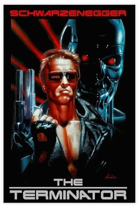 GUyfam Terminator 2 klassisches Filmposter auf Leinwand, Poster, Wandkunst, Dekor, Bild, Gemälde für Wohnzimmer, Schlafzimmer, Dekoration, 50 x 75 cm