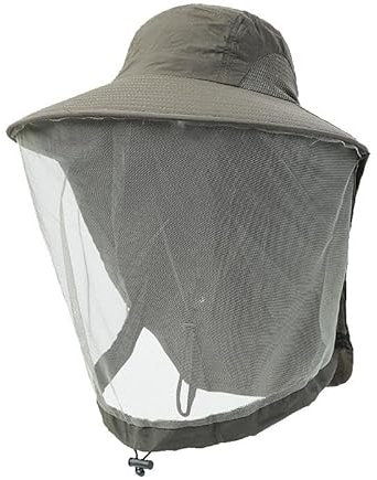 Harilla Sombrero para Guardar Abejas, Sombrero con, Sombrero de Apicultor portátil de Nailon, protección Facial para Equipo de Pesca, mochilero, Verde