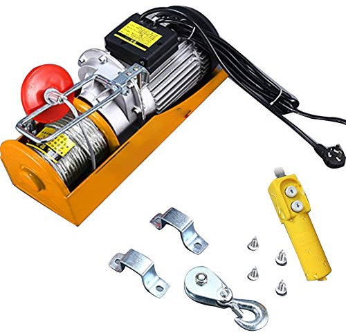 WQZStar Polipasto eléctrico 1000/1200 W, cabrestante grúa aérea Taller 250-600 kg almacén polipasto doméstico polipasto eléctrico Carro elevación