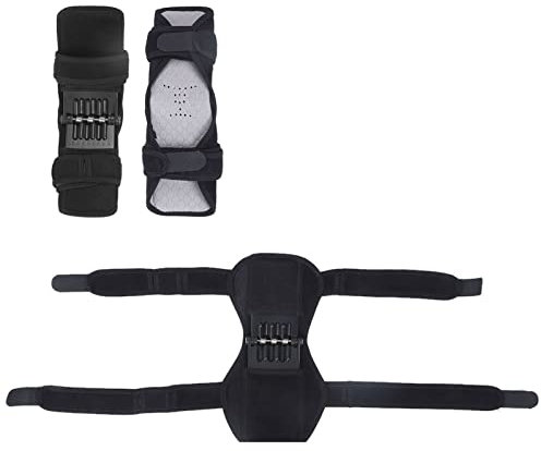Knieschutz Booster, Gelenkstütz Knieschützer, Knee Brace Gelenkstütze, 1 Stück Patella Boosters Spring Lift Kniestützbandage mit Kraftvolle Zugfeder für Wandern, Laufen, Treppensteigen, Kniebeugen