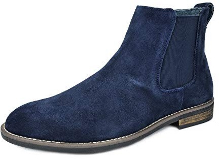 Bruno Marc Men's Suede Leather Chelsea Ankle Boots, Fashion, Walking and Comfort Casual Business Shoes,Size 10,Navy,URBAN-06