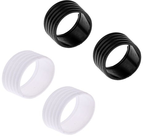 Sharplace 4pcs Slilcone Anneau Fixation De Poignée De Raquette Tennis Badminton Squash übergreifen Protecteur Raquette