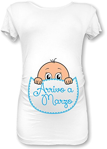 Babloo Shirt Maglia Premaman in Arrivo a Marzo Manica Corta
