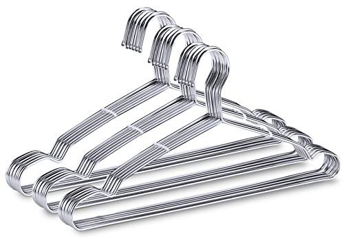 TIMMY Wire Hangers 30 Pack 16.5-Inch Stainless Steel Strong Metal Coat Hanger,Heavy-Duty, Non-Slip, Space-Saving Clothes Hangers