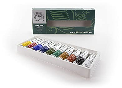 Winsor & Newton 1490698 Winton, feine hochwertige Ölfarbe mit gleichmäßiger Konsistenz, hohe Deckkraft & Pigmentreich - Ölfarbenset 6 Farben in 37ml Tuben