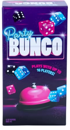 Endless Games Bunco Dice Party Game – Classic Fast-Paced Game for 2-16 Players | Ages 14+ | Includes Dice, Score Pad, and Accessories