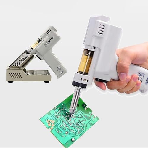 COYEUX Pompa dissaldante a Vuoto elettrica, Pistola di Saldatura Portatile, Pompa dissaldante a Vuoto con Pistola a Stagno di aspirazione con ugello da 1,0 mm, Utensili per macchinari Pesanti