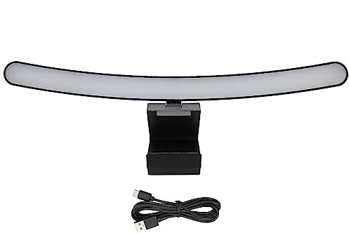 Barre Lumineuse Incurvée pour Moniteur de Bureau avec Contrôle Tactile et Éclairage USB Régulable Lampe de Bureau Tactile