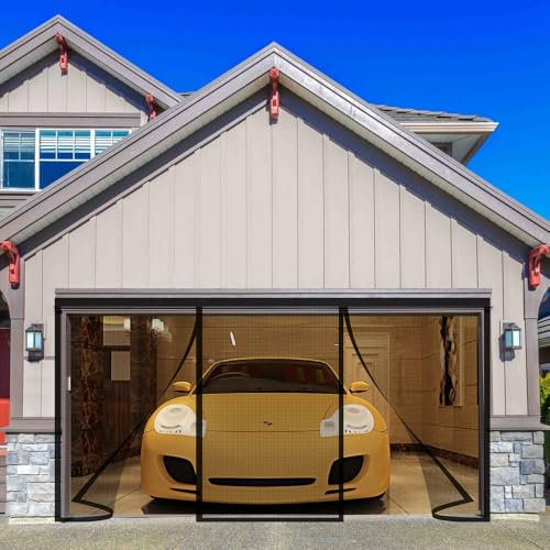 Cortina Mosquitera para Cortinas,210x90cm Cortina antiinsectos Fácil de ensamblar,Cierre Automático de Arriba a Abajo,Manos libres Negro