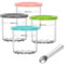 GOLXUWO 4er-Set Eisbecher Behälter 453ml für Ninja Creami Eismaschine -Tubs Zubehör für NC301 NC300 C300s NC299AMZ-Serie, inkl Deckel Löffel und Aufkleber, auslaufsicher, BPA-frei,spülmaschinenfest