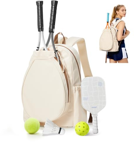 BJLFS Zaino da Tennis per Donne e Uomini, Borsa da Tennis, Borsa Zaino per Badminton, Grande Borsas da Racchetta Borsas Sportiva che Può contenere 2 racchetta e scarpe da tennis