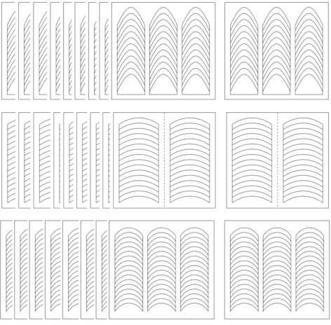 2280 Piezas de manicura francesa, 3 estilos, Calcomanías Autoadhesivas de Guías, Pegatinas Francesas Autoadhesivas, Plantilla de Manicura En Forma de Media Luna, decoraciones artísticas para manicura