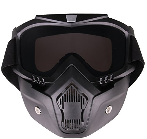 Masque Tactique de Style Classique, Masque Facial Protecteur avec Miroir pour fléchettes Souples Équipement de Sport en Plein air(Noir)
