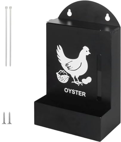 Weatherproof Poultry Grit Feeders Professional Tall Chicken Grit Container for Distribution of Oysters Shells Automatic Cockle Shell Dispenser