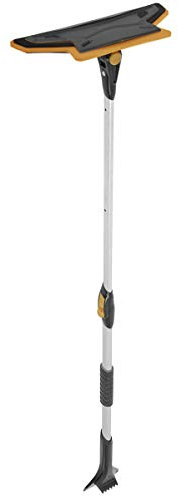 True Temper ABTT5212 Telescoping Scratch-Free Snow Brush with End Scraper and Cushioned Grip, 52-Inch